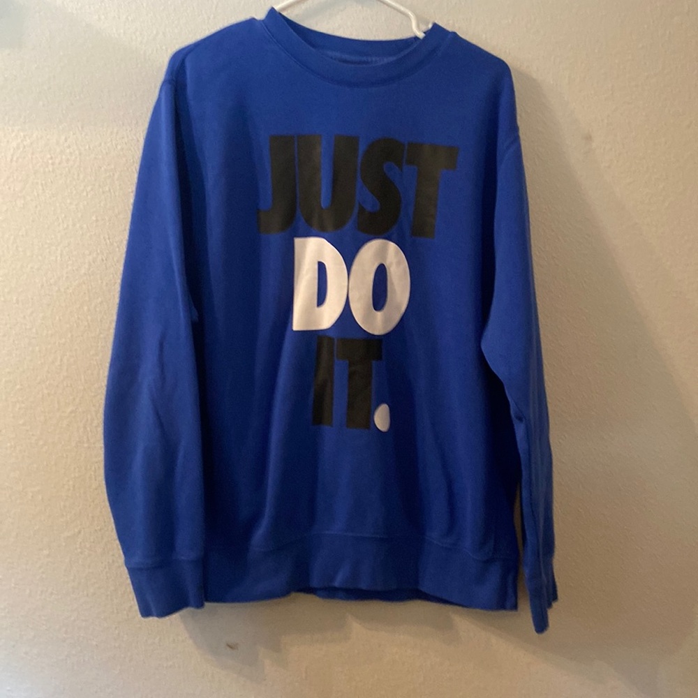 Nike Men’s Blue "Just Do It." Crewneck Sweatshirt